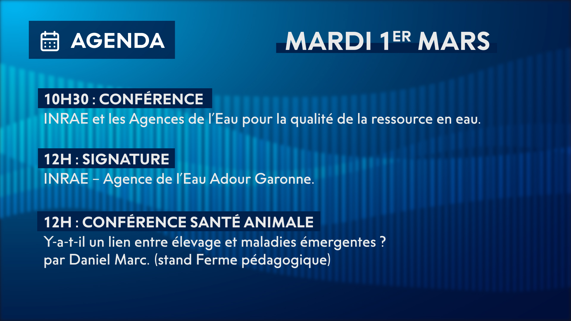 Programme 1er mars