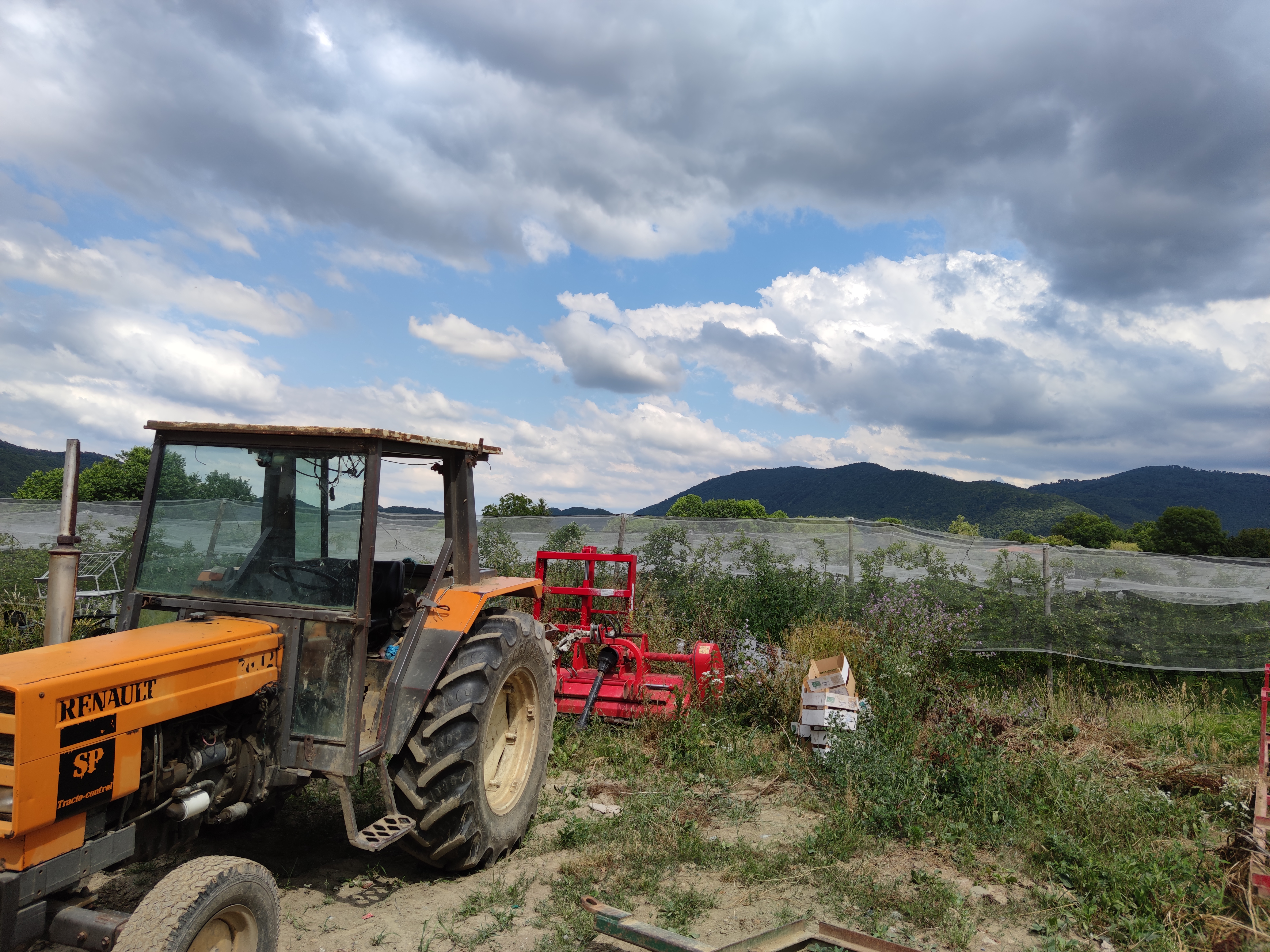 Photo d'un tracteur à la ferme saint Just