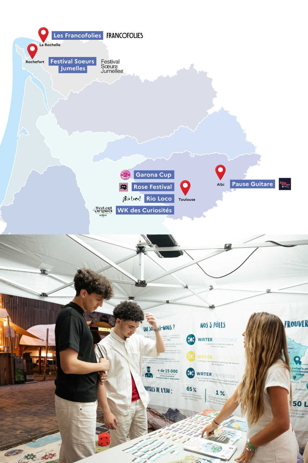 Afficher la photo Carte des festivals + stand